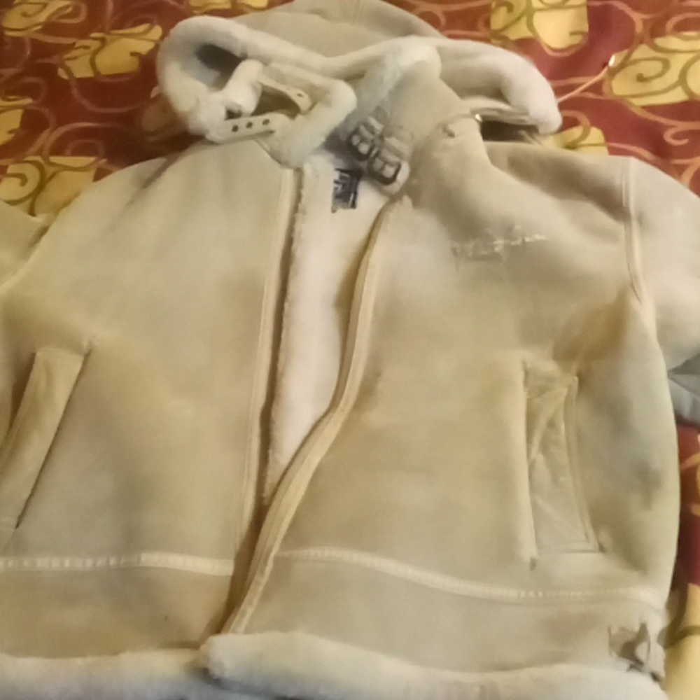 Phat Farm original suede leather fur jacket